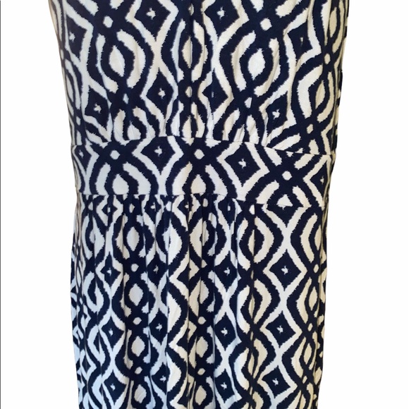 Vineyard Vines Halter Maxi Navy Blue Dress - L - Picture 4 of 12
